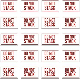 StickerJet Do Not Stack Stickers – 2"x3" 20 Stickers Sheet– Easy Peel & Stick, Premium Vinyl – Self-Adhesive Labels for Sh...