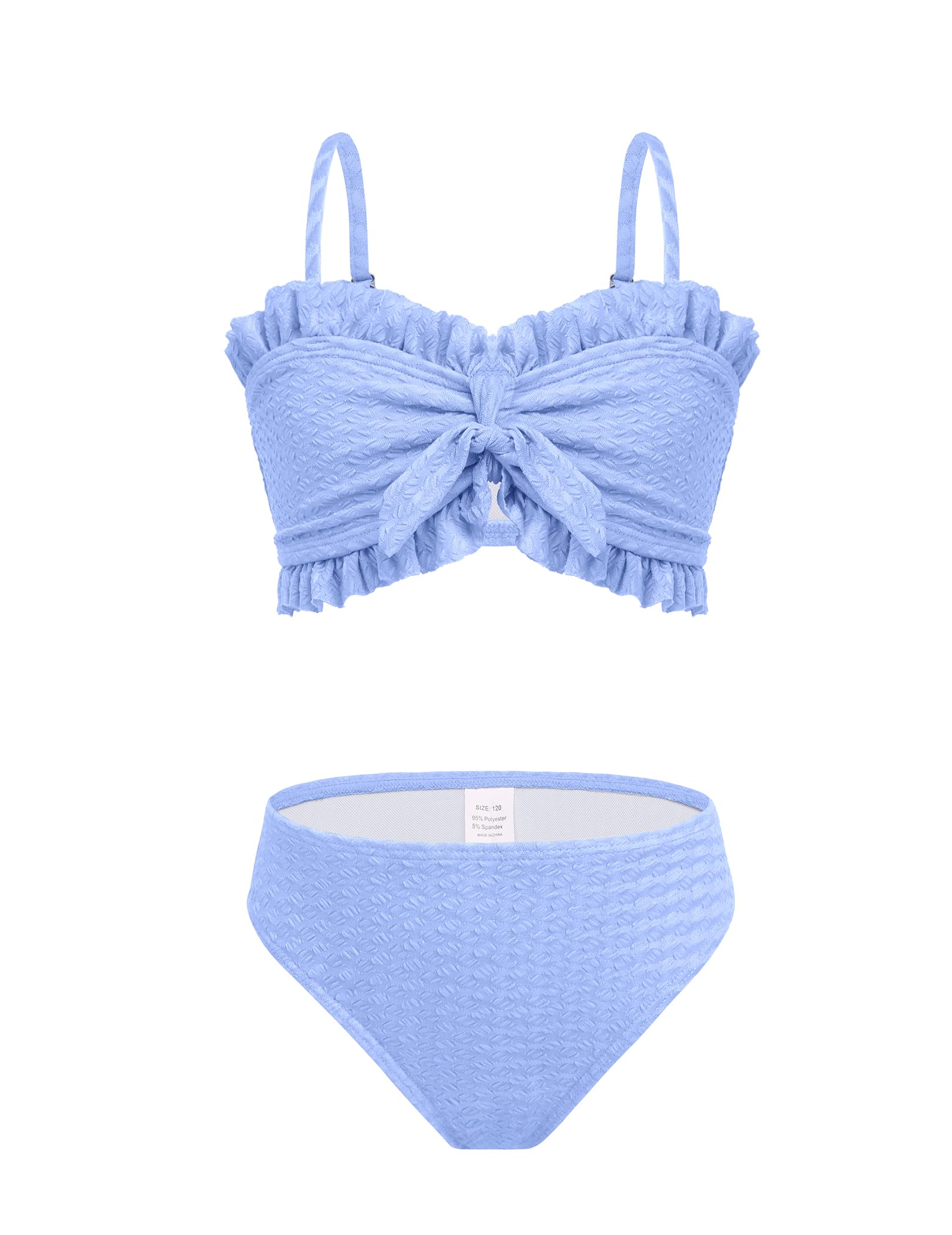Arshiner Conjunto de Bikini 3 Piezas para Niñas Bañador de Playa Verano Top Shorts Falda 5-14 Años