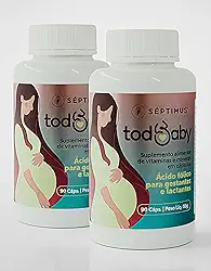 kit 2x Todbaby - Suplemento Vitamínico para Gestantes, Lactantes e Puérperas com 21 Nutrientes – 90 Cápsulas