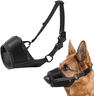 Focinheira para Cão Gran, Focinheiras ajustáveis para cães grandes, A focinheira boca para animais estimação permite ofegar e beber, focinheiras confortáveis para cães Ngumms