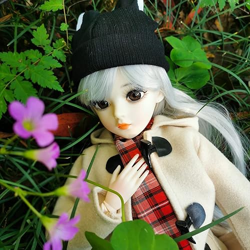 Miniatura 9 de Muñeca mecánica articulada de 13 bola con juego completo de ropa, abrigo, zapatos, calcetines para el cabello, pantalones, accesorios, altura de 24