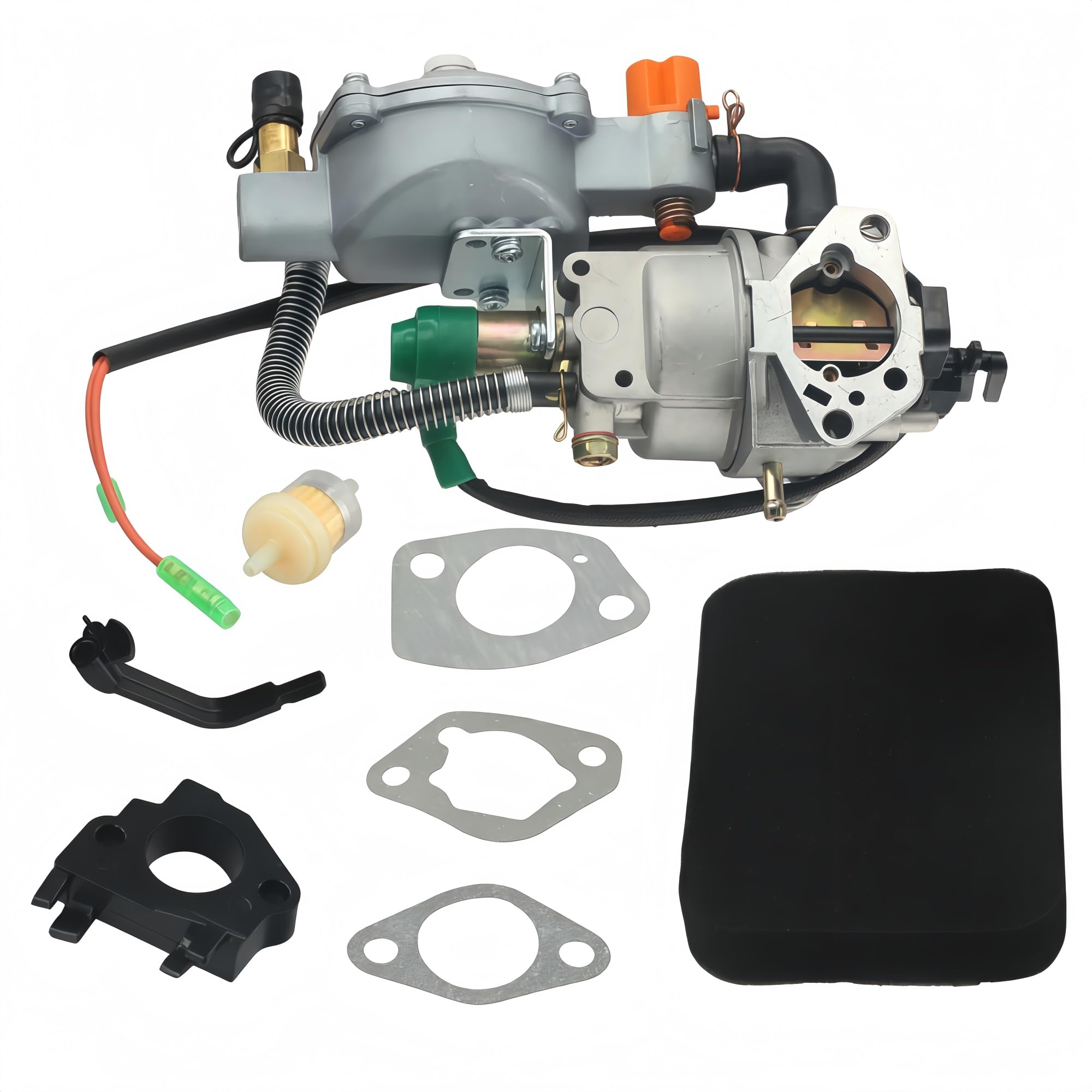 Carburador Kit de carburador conversión NG combustible dual para generadores 4,5 KW a 10, herramienta eléctrica jardín