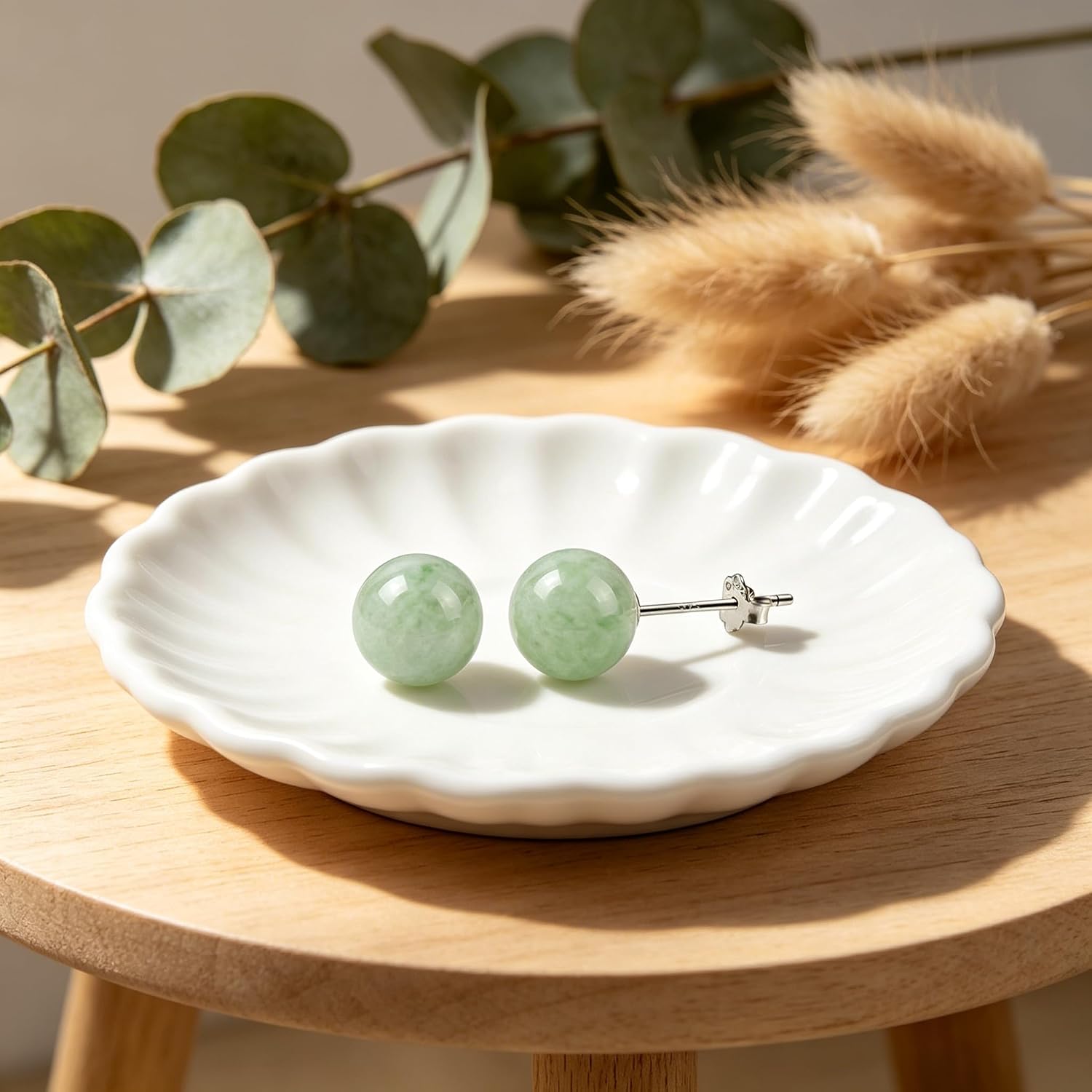 Prismata Gemstone Stud Earrings 925 Sterling Silver Natural Stone Opal/Onyx/Agate/Lapis Lazuli/Malachite Earrings Stud Western Boho Jewelry Gifts for Women