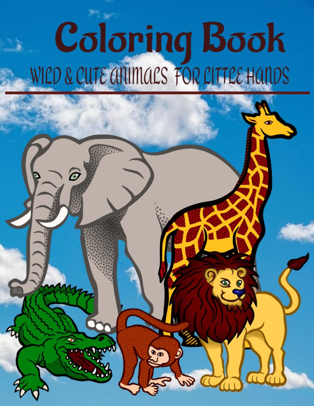 Wild and Cute Animals Coloring Book for Kids