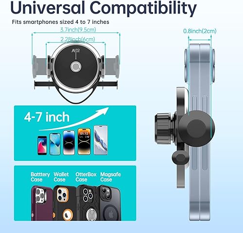 Miniatura 5 de Soporte de teléfono para tablero de automóvil, soporte universal de rotación de 360 para automóvil, soporte de teléfono multifuncional con clip para