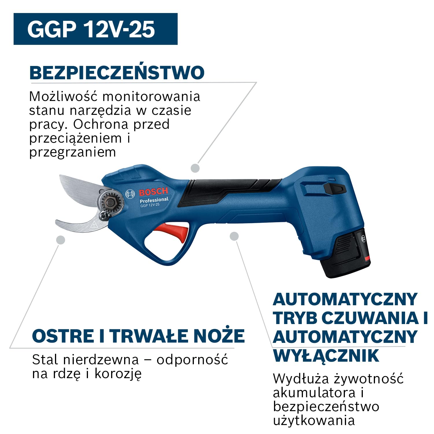 Bosch Professional 12V System Sekator GGP 12V-25 (do 4 500 cięć na jednym cyklu ładowania akumulatora, silnik bezszczotkowy, średnica cięcia 25 mm)