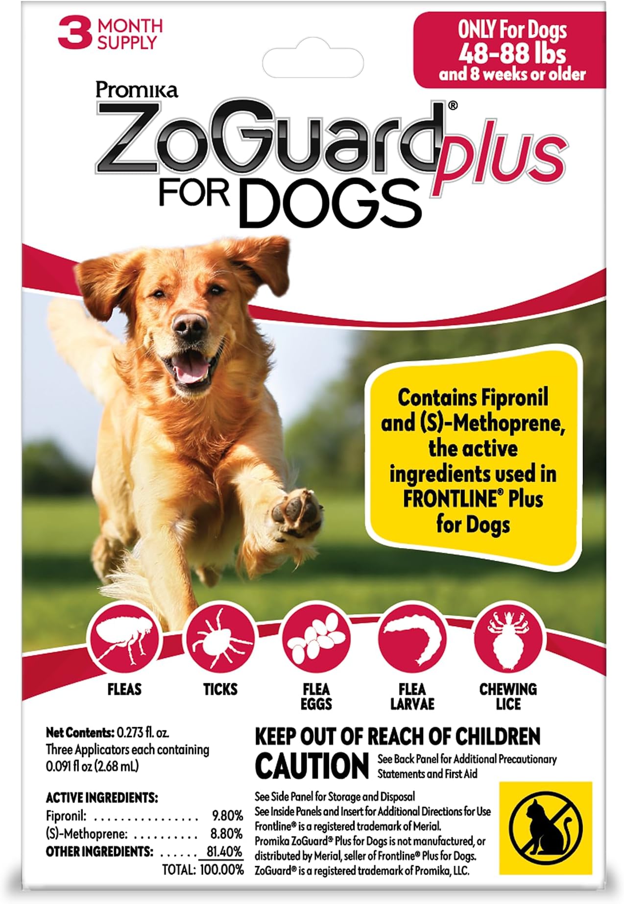 ZoGuard Plus Flea and Tick Prevention for Large Dogs Flea & Tick Prevention for