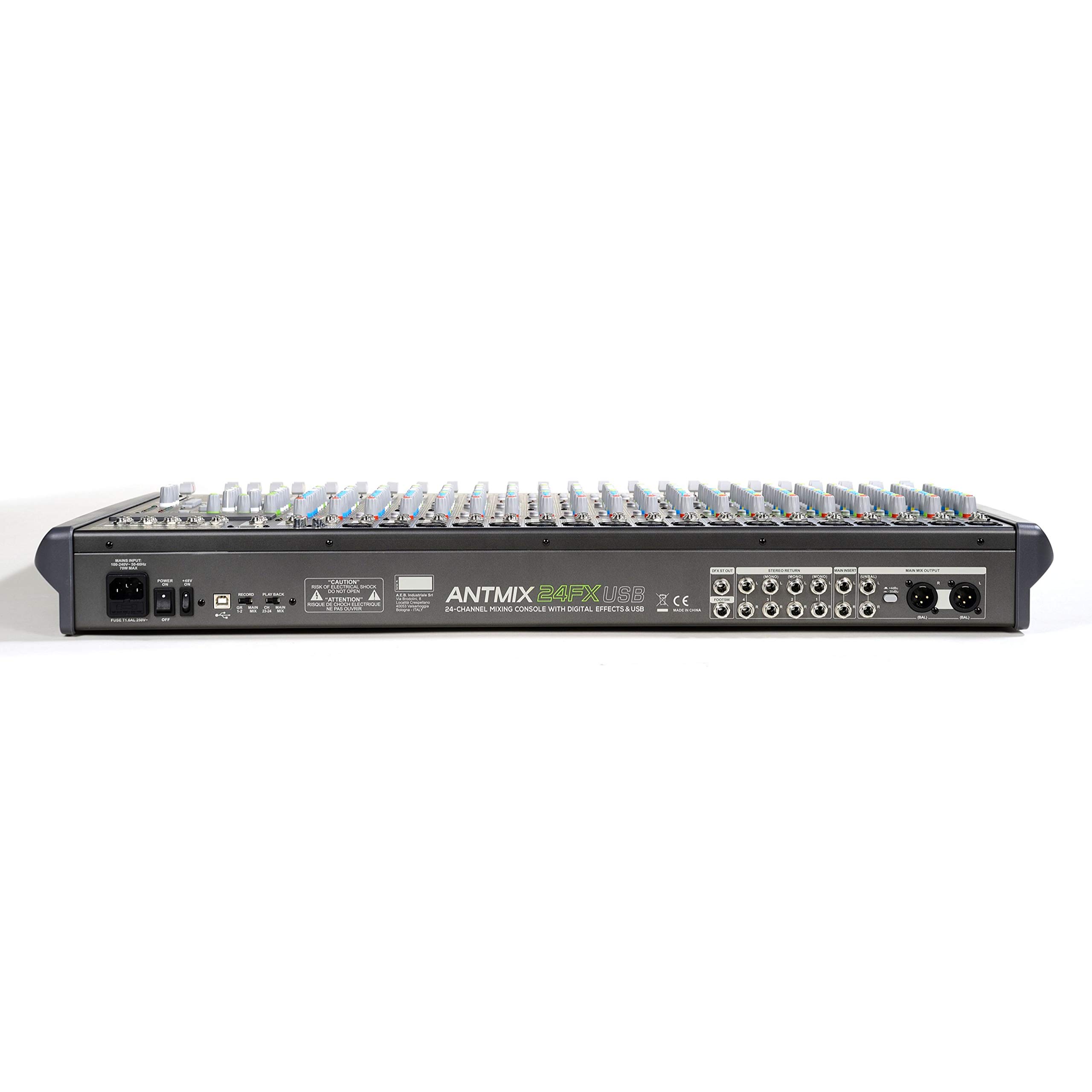 ANT ANTMIX24FXUSB - Mixer Professionale con Effetti digitali a 24-bit per musica live e altre applicazioni