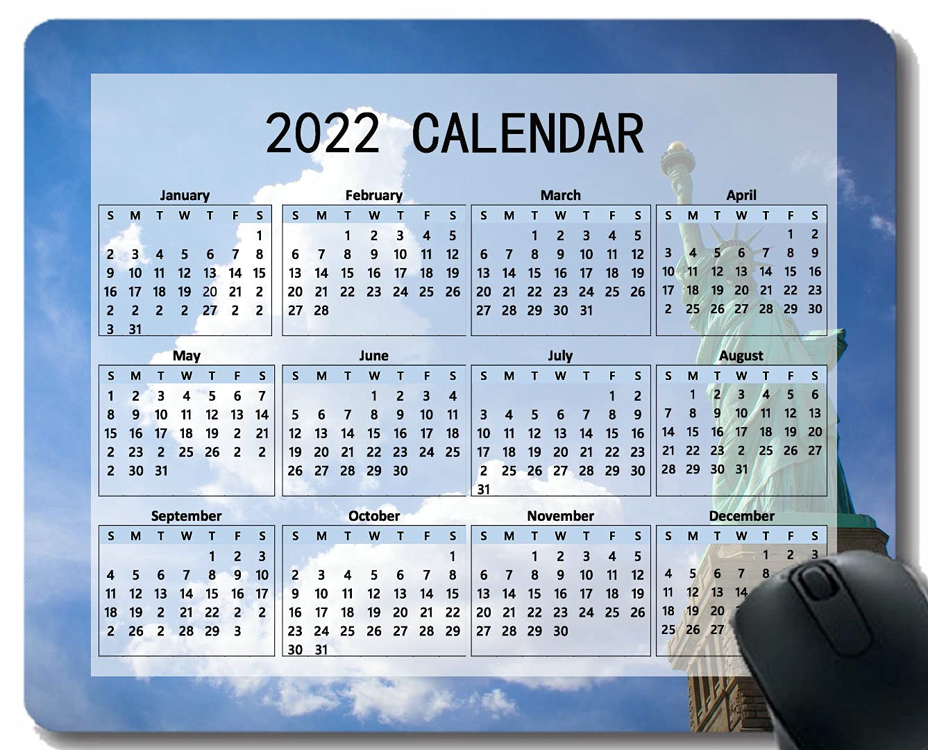 amazon-com-calendar-2022-cloud-mouse-pad-game-mouse-pad-boeing-passenger-plane-flight-sky-clouds-gaming-mouse-mat-office-products