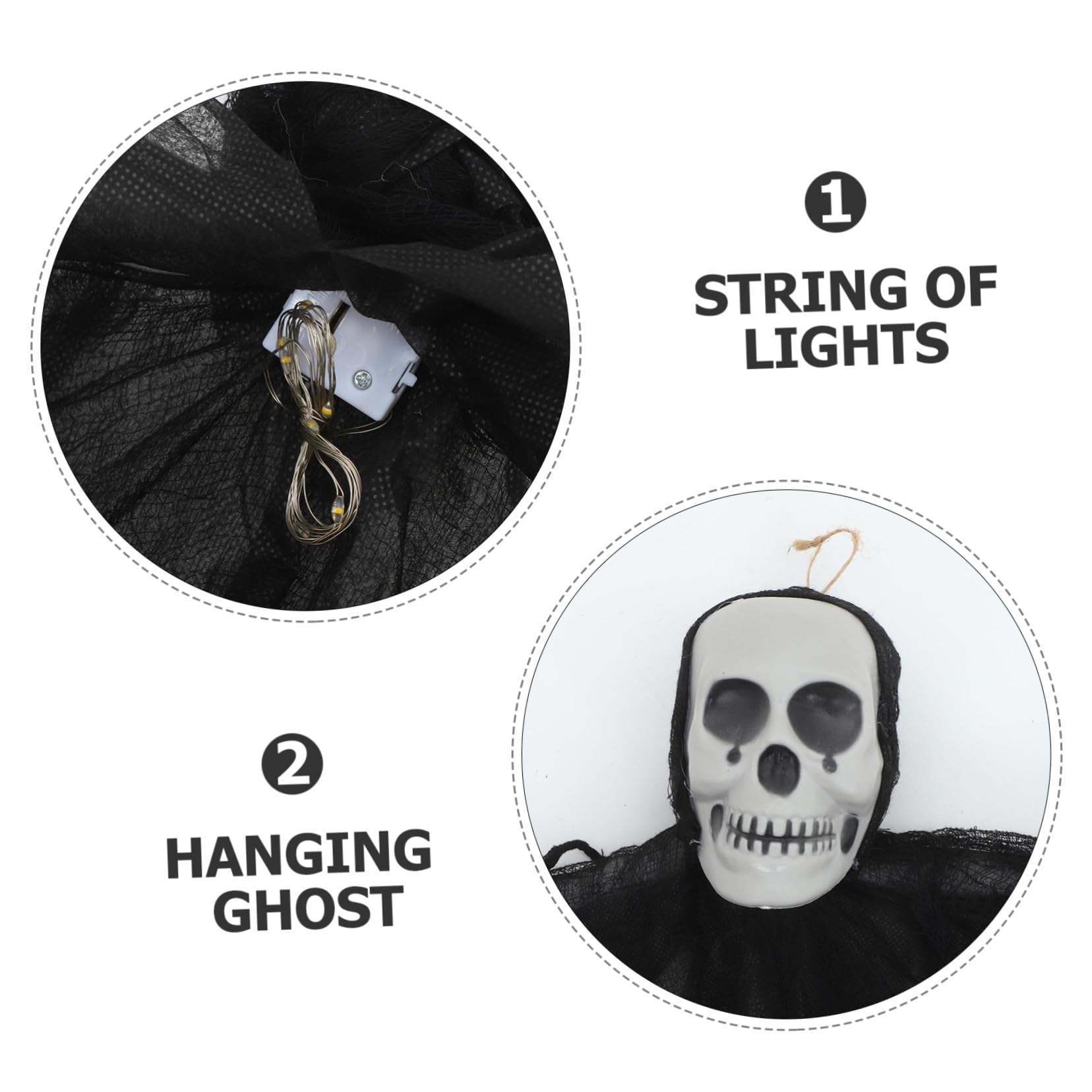 2 Pezzi Decorazione Halloween Scheletro Appeso per Esterni e Spaventoso da Appendere per e Casa Infestata