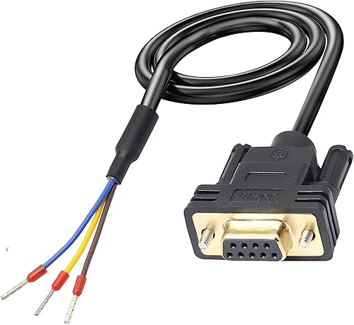 XMSJSIY DB9 Conector RS232 Cable de puerto serie DB9 Adaptadores DB9 sin soldadura 9-Pin puerto COM Breakout Cable de repuesto Orden:235 (hembra)