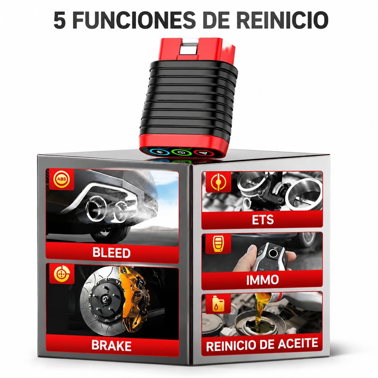 thinkcar THINKDIAG BD6 OBD2 Diagnosis con Todos Sistema | Herramienta de diagnóstico para iOS y Android, 5+ Reinicios en Caliente