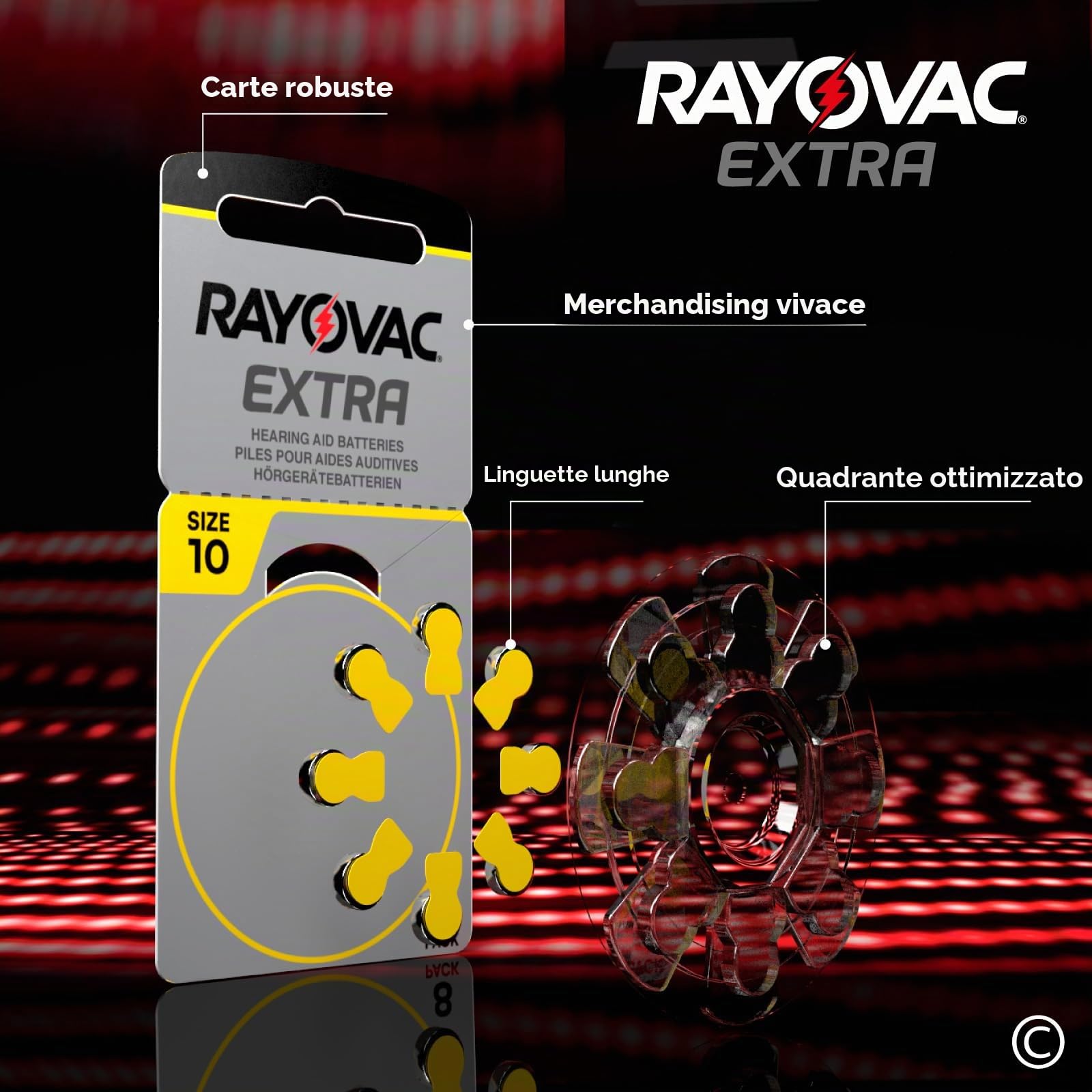 140 Batterie Per Apparecchi Acustici Rayovac Extra 10. - 10 Blister da 8 e 10 Blister da 6 Pile