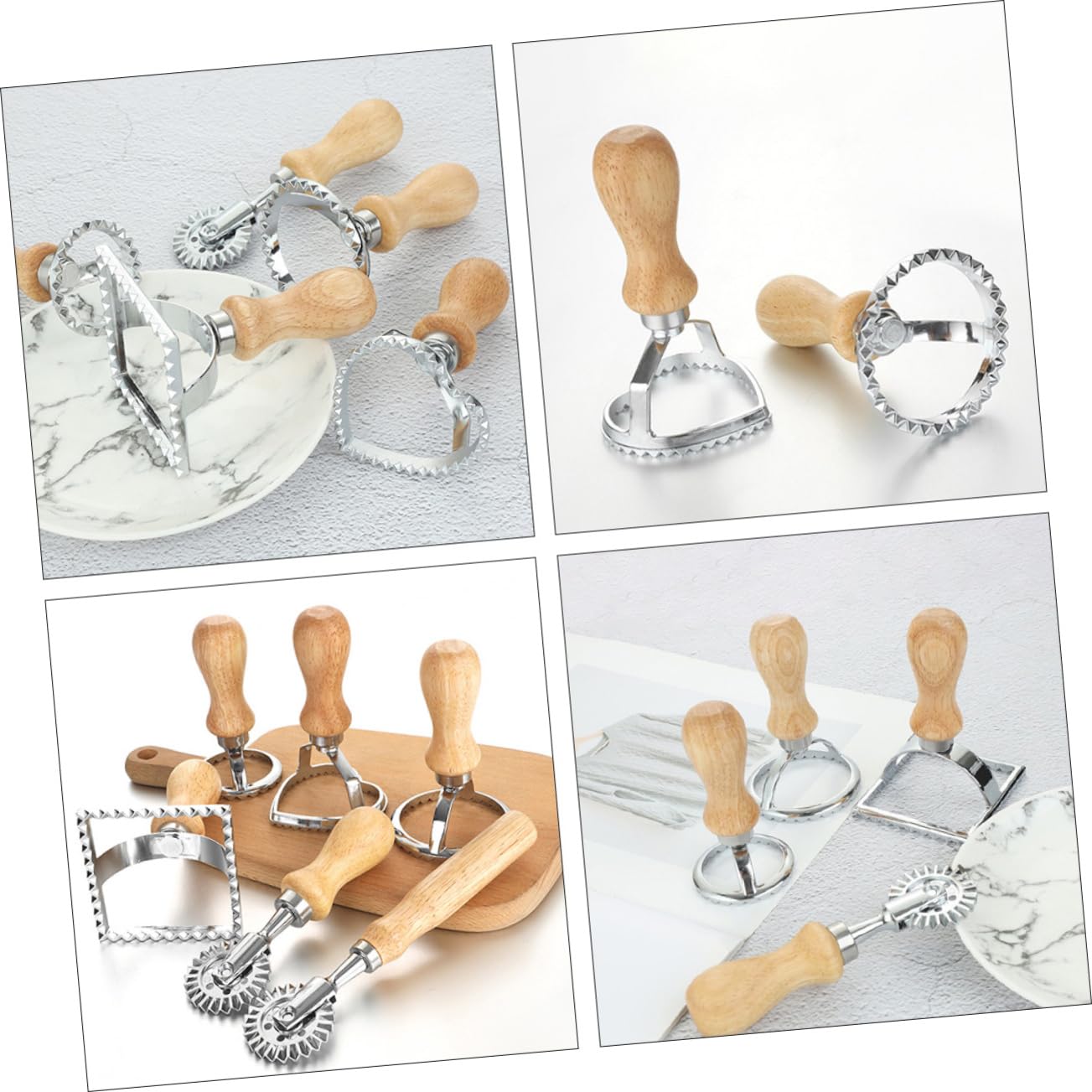 PRETYZOOM 4piezas Troqueles Para Cortar Pasteles Moldes De Aleación Para Galletas Utensilios Para Hornear Molde Para Hornear
