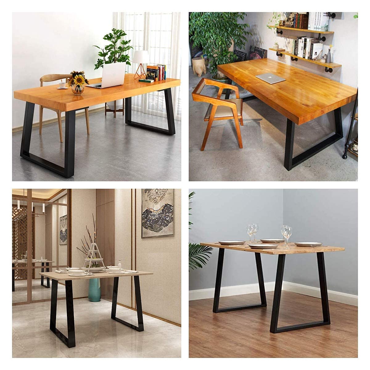jxgzyy Trapezoid Metal Table Legs Industrial Table Legs Heavy Duty