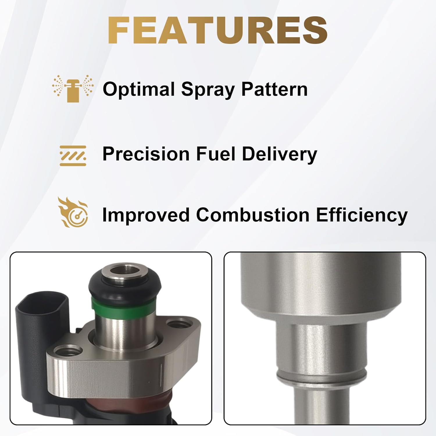 Partsflow Set Of 4 Fuel Injectors Compatible With 2016-2019 Buick Encore/2016-2020 Chevrolet Cruze Equinox Malibu Trax/2018-2020 GMC Terrain 12644767 FJ1293 55577403