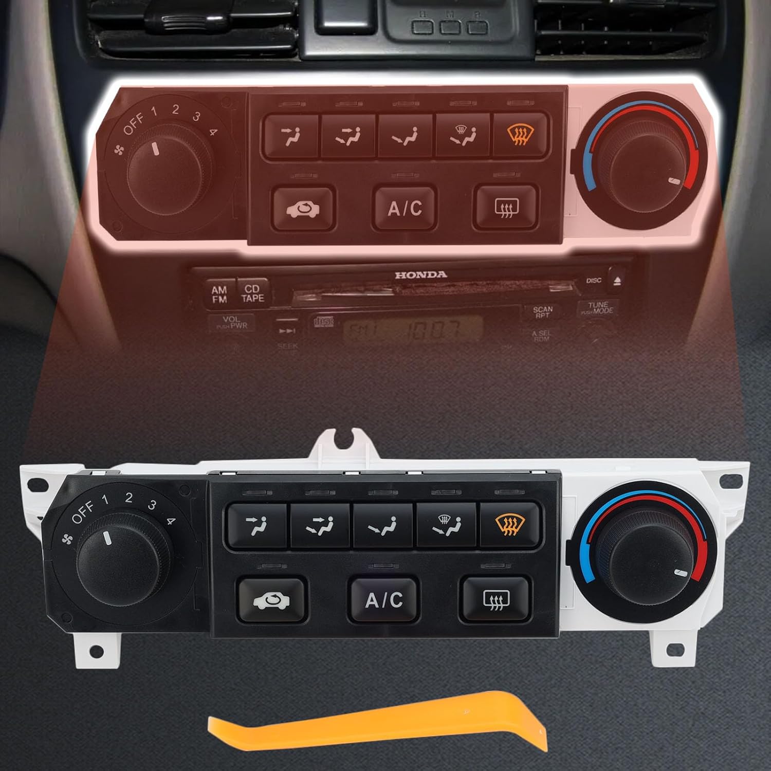 599-268 A/C Air Conditioning Control Switch Module Panel for 1998-2000 Honda Accord 1998-2004 Honda Odyssey Replace 79600-S84-A01ZA Heater Climate Control Module