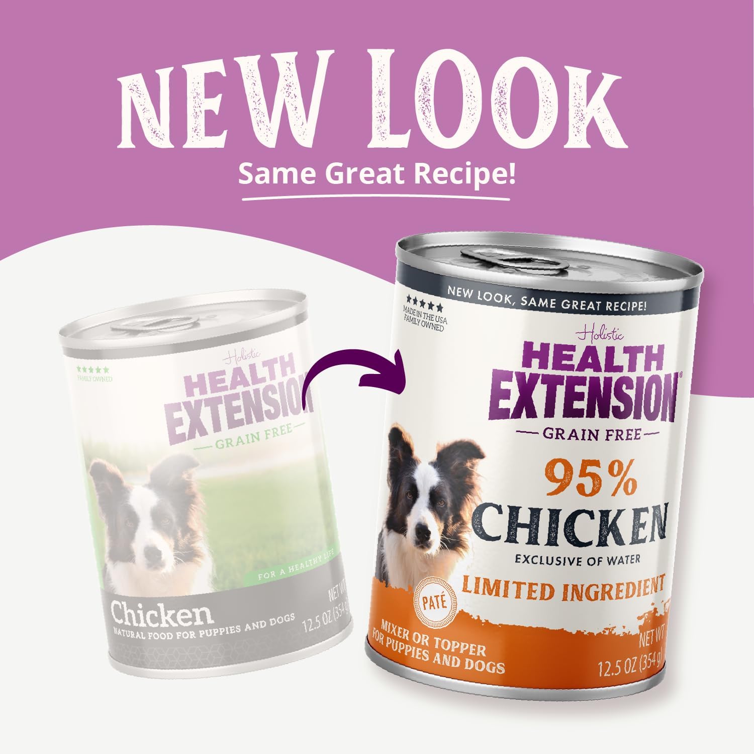 Health Extension 95% Chicken Grain-Free Wet Dog Food, High Protein Recipe, Limited Ingredients, Picky Eaters, Ideal for Sensitive Stomachs 12.5 oz (Case of 12)