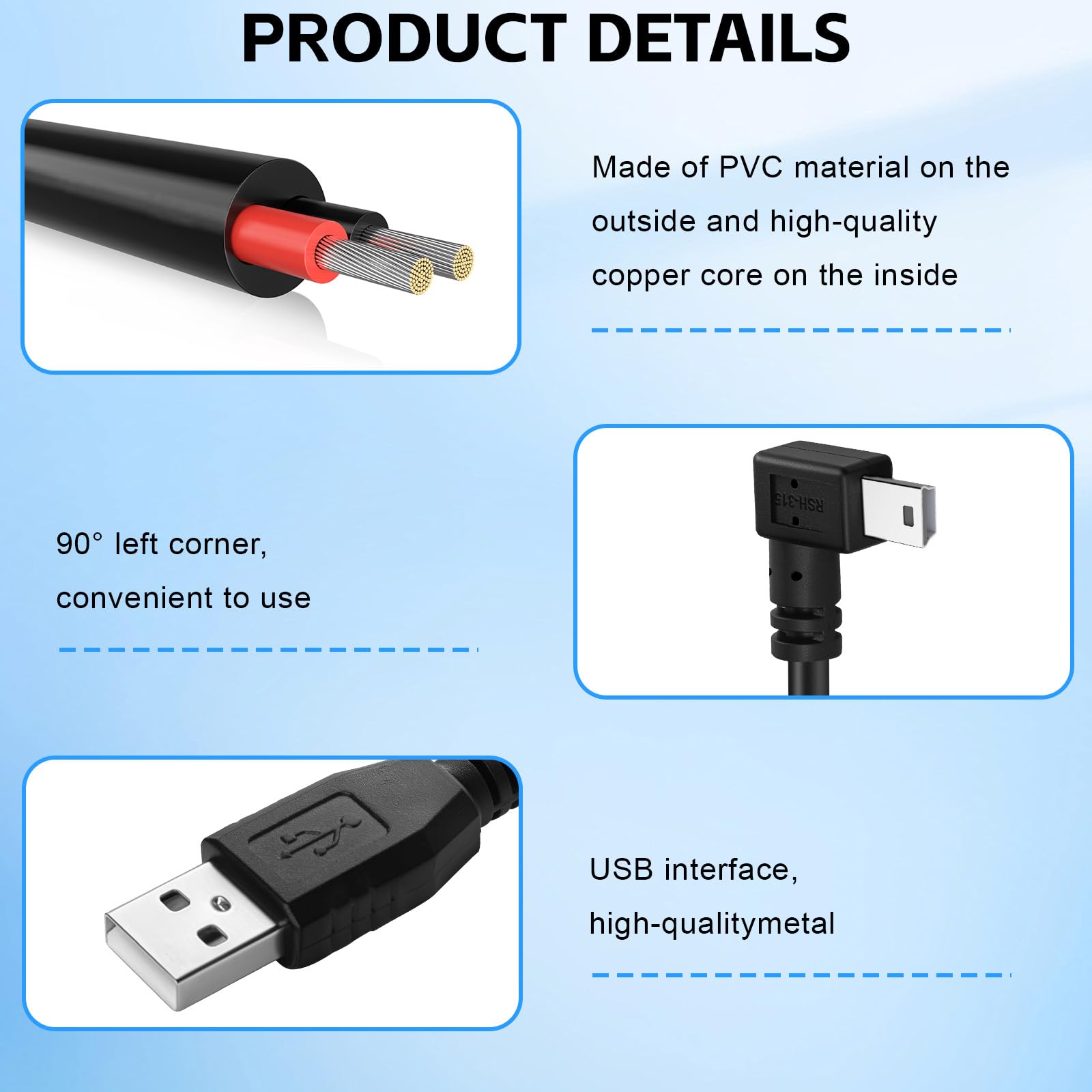 Cavo USB Caseroxx Per Garmin Nüvi 200W, Cavo Dati E Ricarica, Mini USB, Lunghezza 1m, Nero