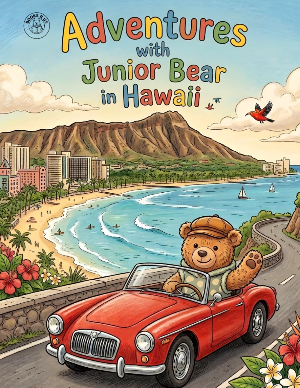 Adventures with Junior Bear in Hawaii: Roadtrip Activity books for Kids