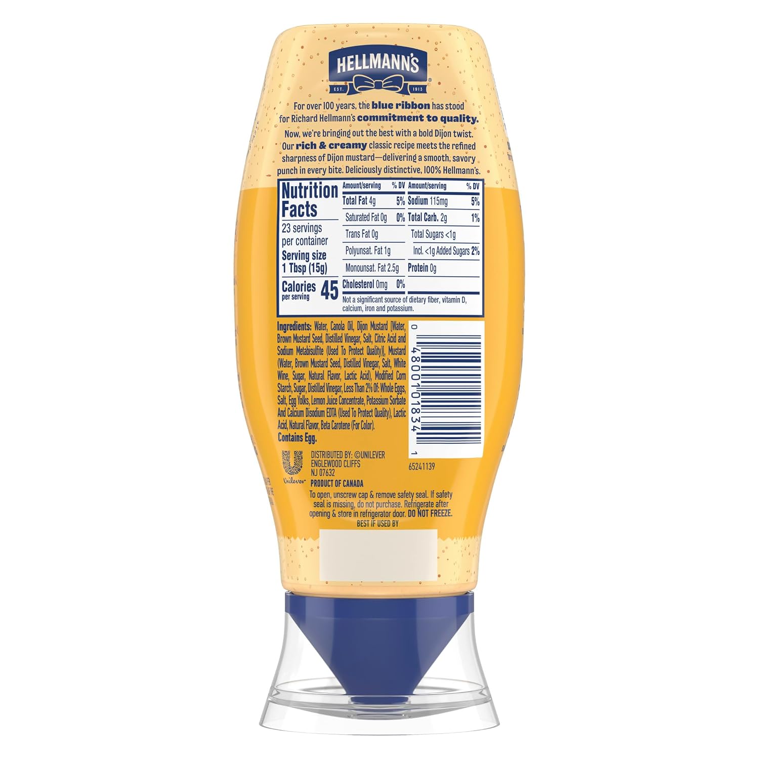 Hellmann's Dijo-Mayo Smooth & Savory Mayonnaise Drss for Fries, Burgers, Potato Salads, Sandwiches, Mayonnaise Dressing with Real Dijon, 11.5 oz 1 ct (Pack of 2) image 4