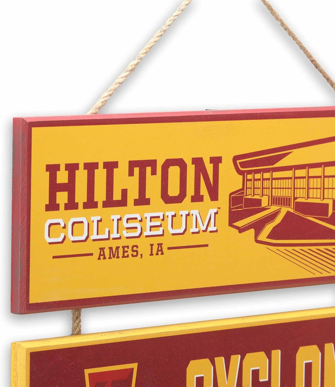 Open Road Brands Iowa State University Football Stadium Linked Wood Wall Decor - Vintage ISU Cyclones Sign for Man Cave or Dorm Room - Image 4