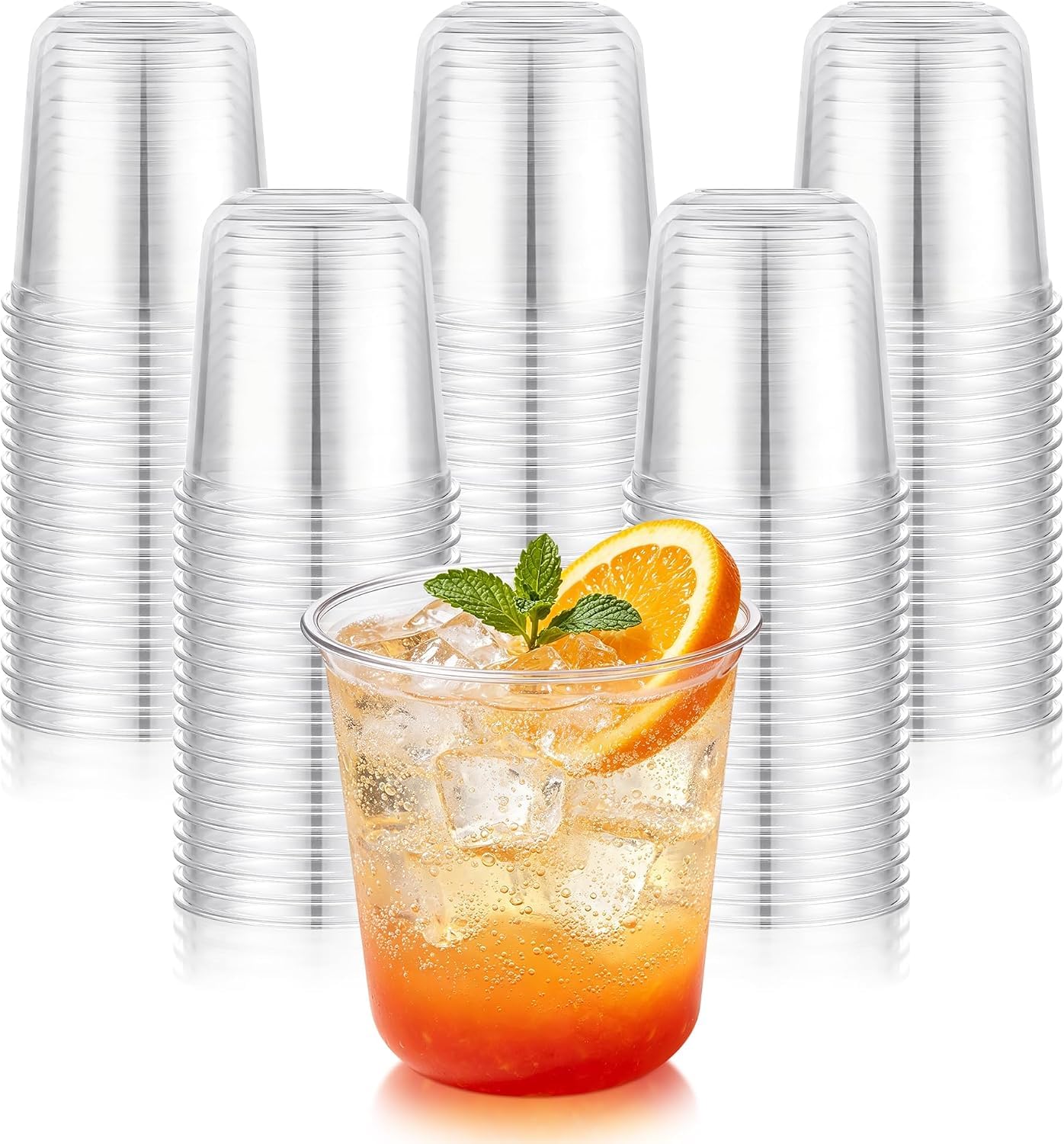 KesaPlan 100 Pcs 12oz Plastic Clear Cups, Disposable Wine Cocktail Glasses — Amazon image 16