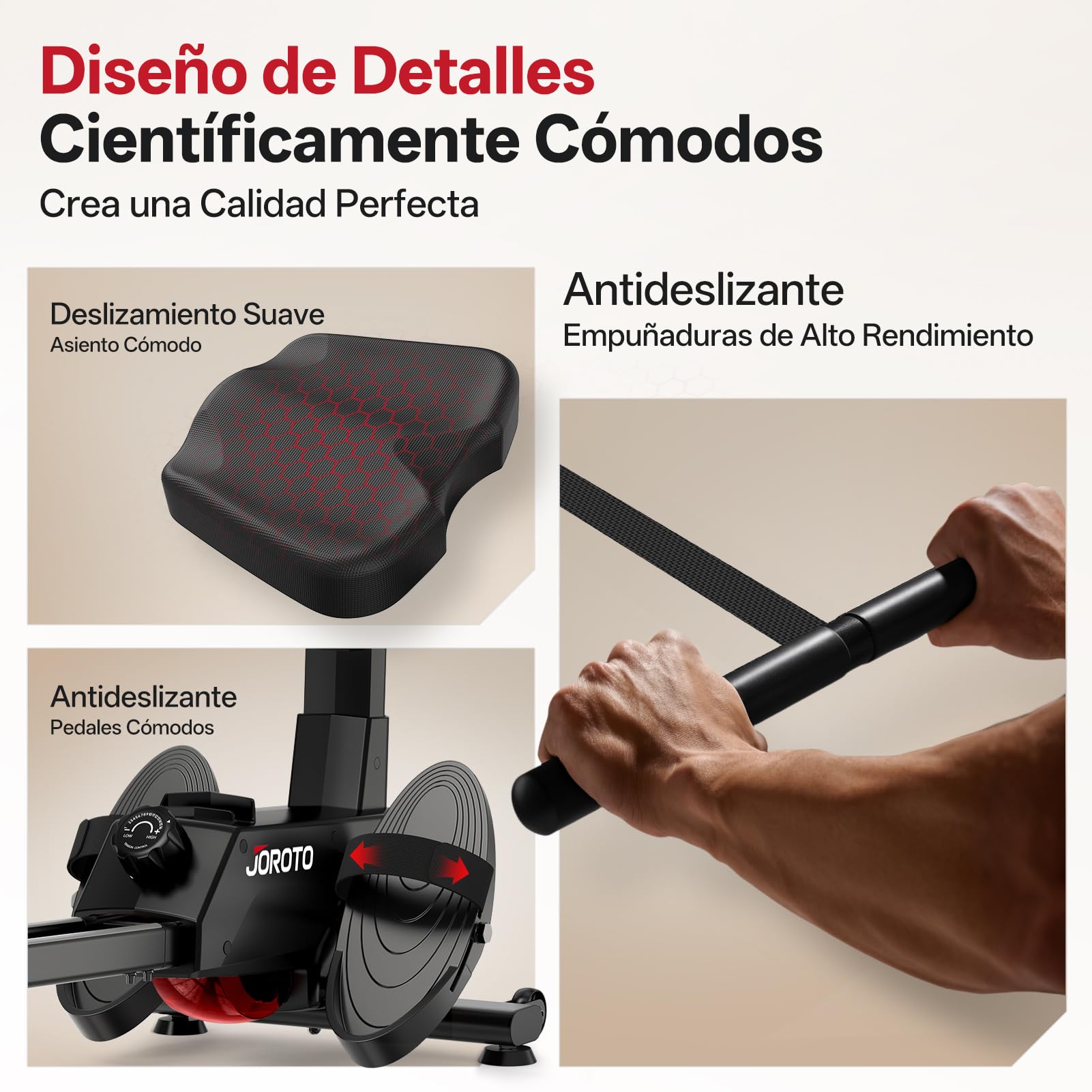 JOROTO Máquina de Remo para Casa - 16 Niveles de Resistencia, Máquina de Remo Magnética Silenciosa con App Kinomap, Doble Carril para Estabilidad, Compacto y Fácil de Montar - Fitness en Hogar