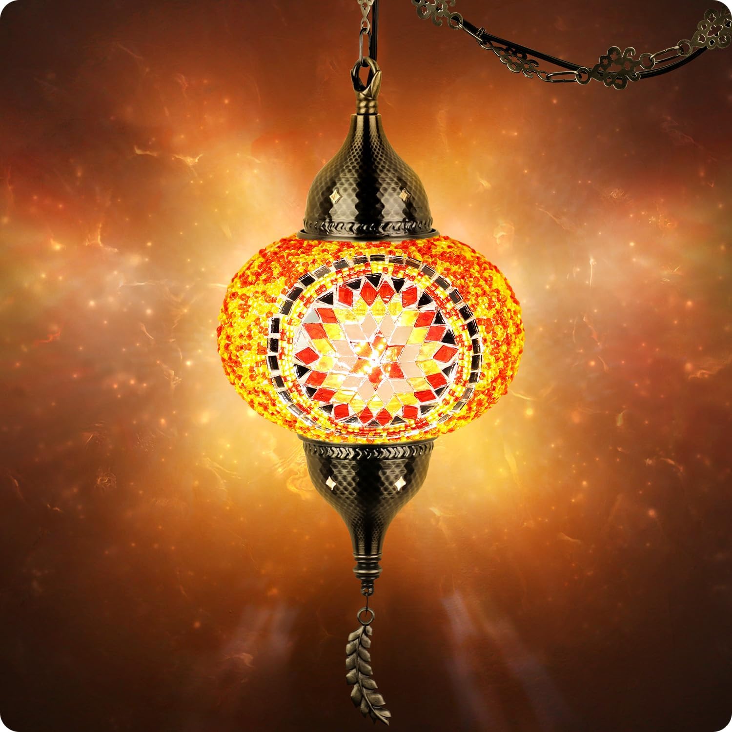 Yarra-Decor Turkish Moroccan Mosaic Hanging Lamp