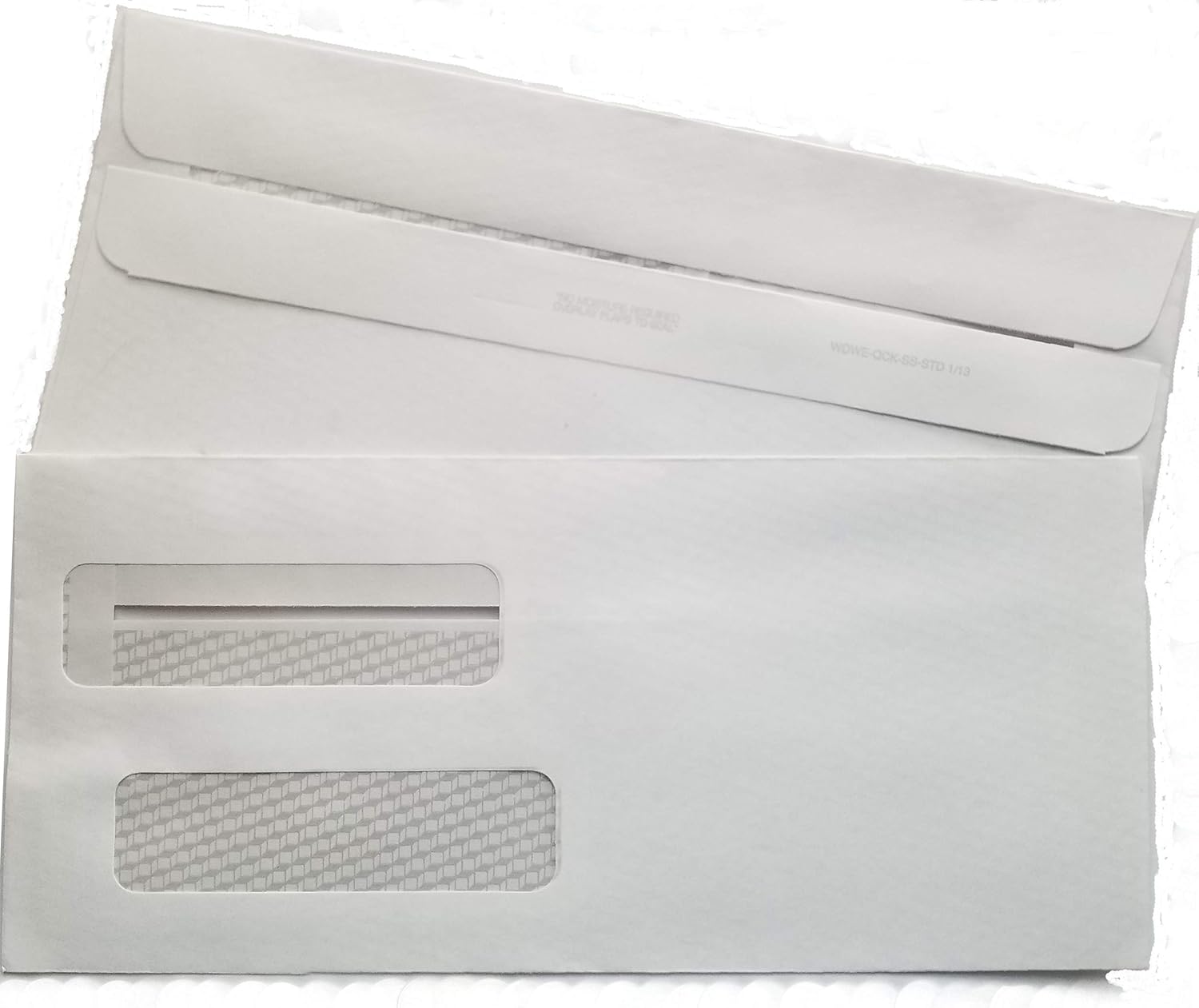 500 Double Window Self Seal Envelopes. 9 1/8″ x 4 1/8″ WDWEQCKSSSTD