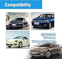 Vista 5 de Reemplazo de espejo retrovisor térmico para lado del pasajero derecho para 2011 2012 2013 2014 2015 2016 2017 2018 Volkswagen VW Passat Jetta Beetle