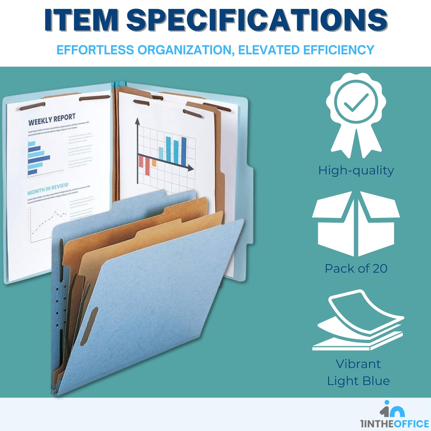 Snapklik.com : 1InTheOffice Classification Folders, 2 Divider ...