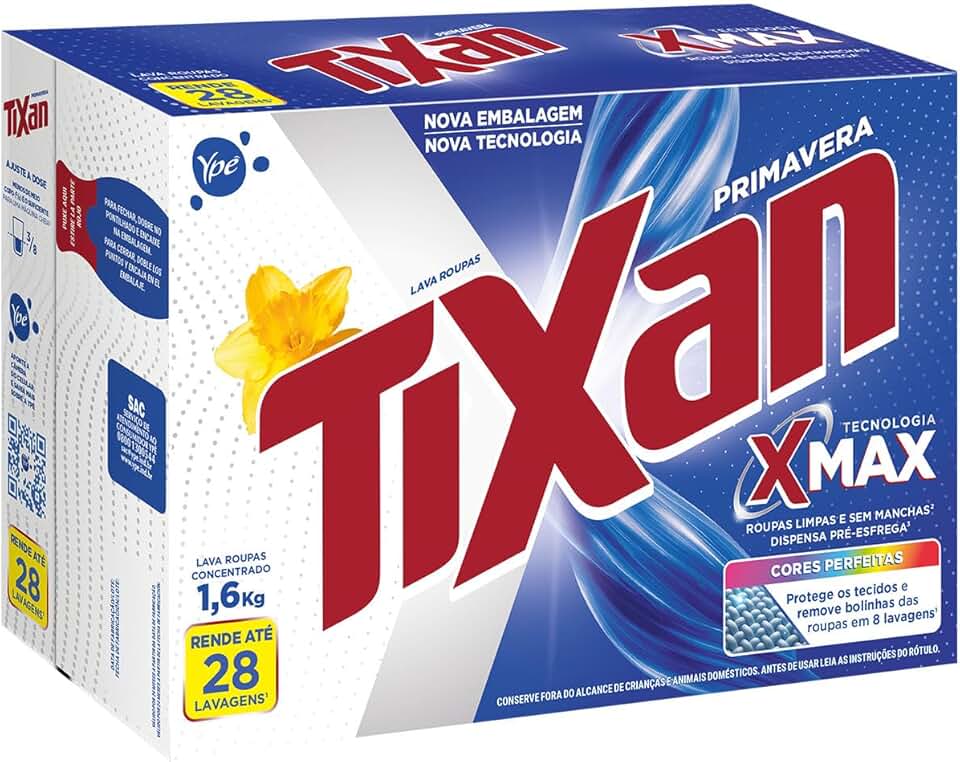 Tixan Ypê Lava Roupas em Pó Primavera 1,6Kg