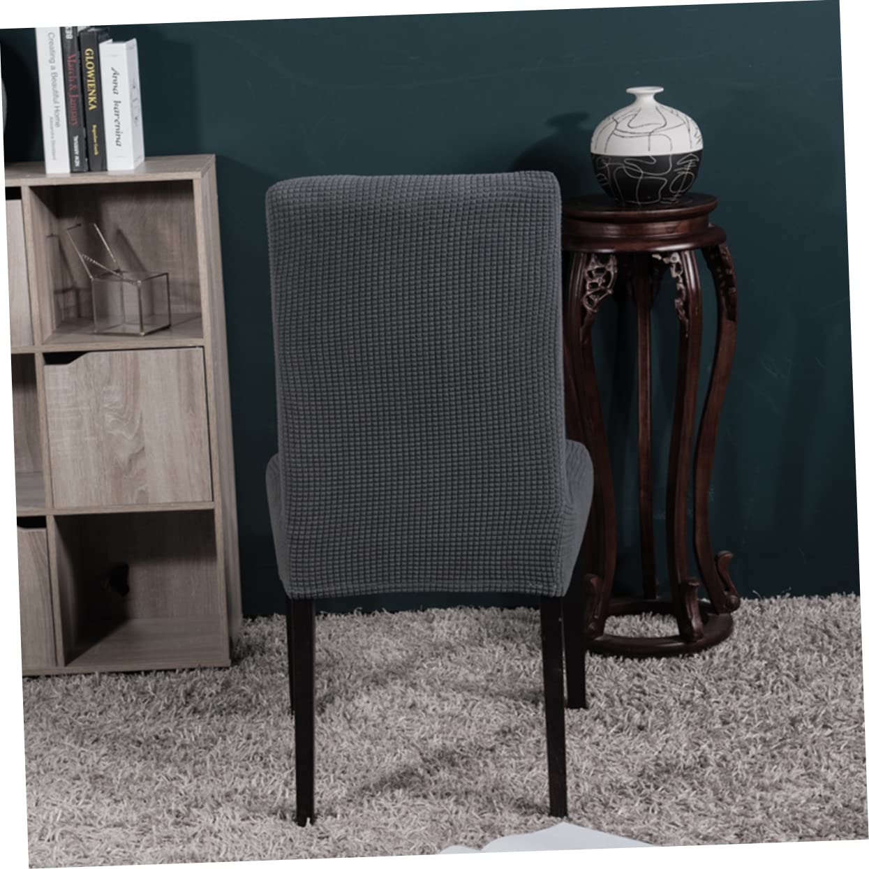 ABOOFAN Funda de Silla Elástica 6 Piezas Poliéster para Sillas sin Brazos