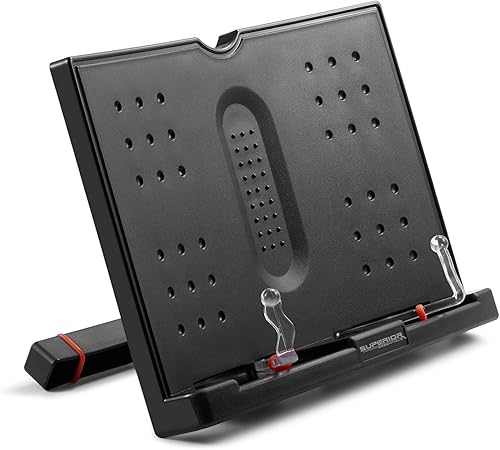 Miniatura 2 de Superior Essentials Soporte para libros para leer manos libres, soporte para libro de recetas para encimera de cocina y clips de página, ideal para