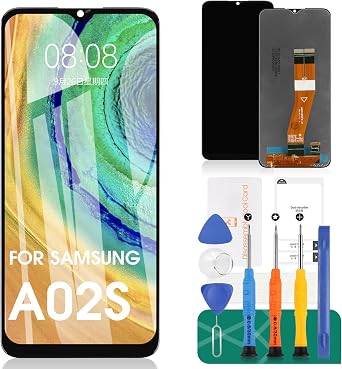 لاستبدال شاشة Samsung Galaxy A02s لاستبدال شاشة LCD A02s من سامسونج A025U شاشة LCD A025A Touch Digitizer مع SM-A025V و SM-A025A و SM-A025U أطقم إصلاح التجميع 163MM أكبر حجم