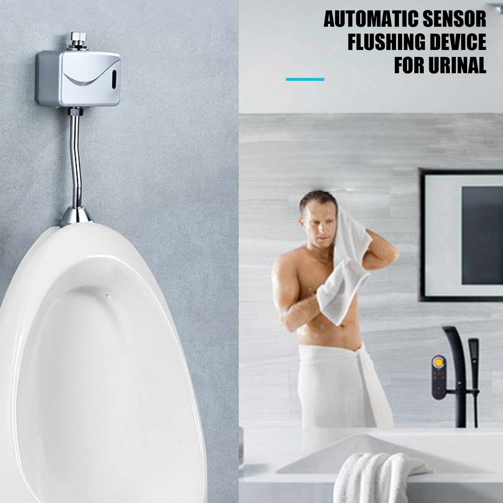 Wall Mounted Automatic Electric Urinal Flushes Valves Induction Urinal Flushers For Office Hotel Bathroom Toilet Enduring