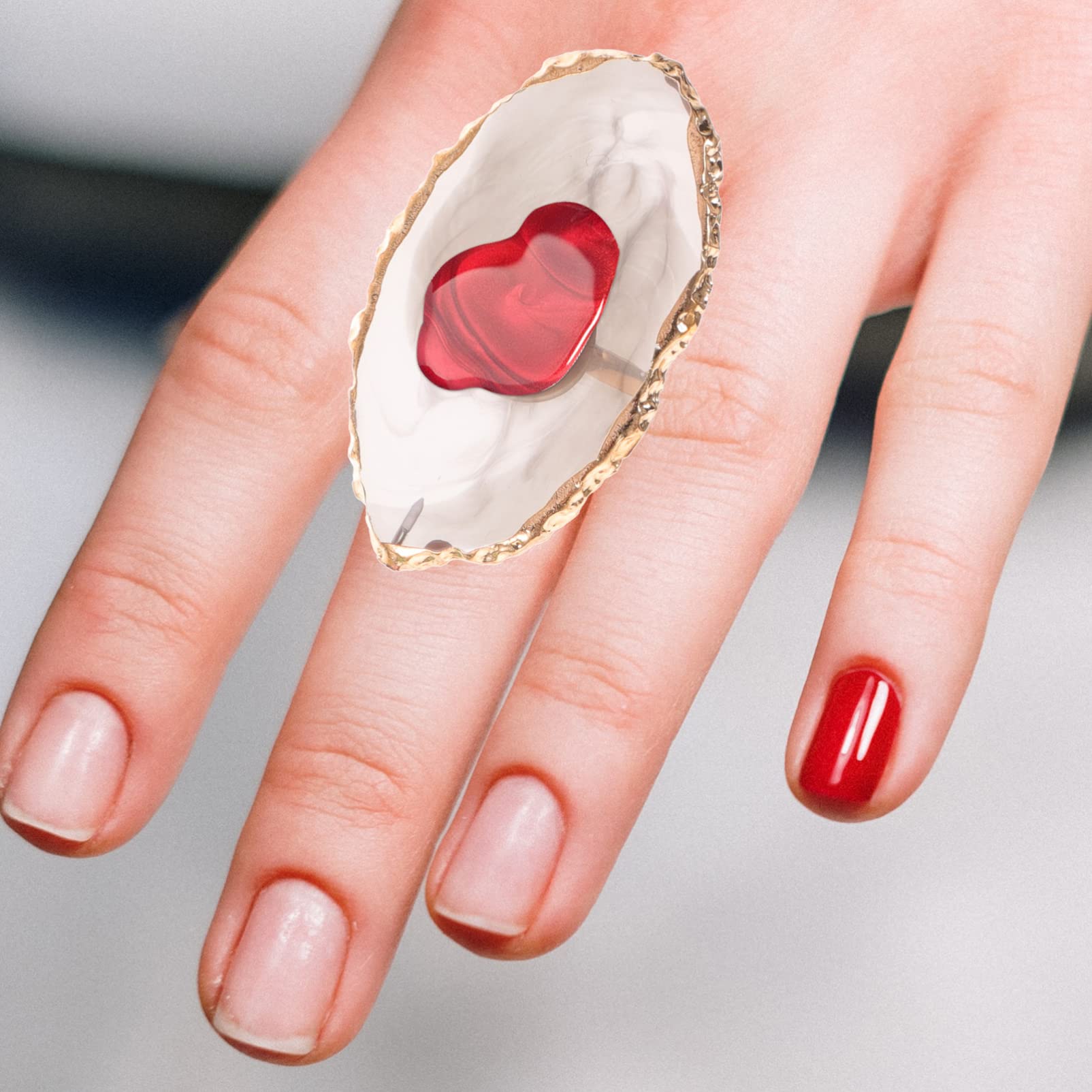 Didiseaon 18 Piezas Paleta De Anillos Herramienta De Manicura Accesorio Paletas De Esmalte De Uñas Anillo Bandeja De Dibujo Color De Uñas Anillo De Ónix Paleta De Manicura Pintura Dibujo