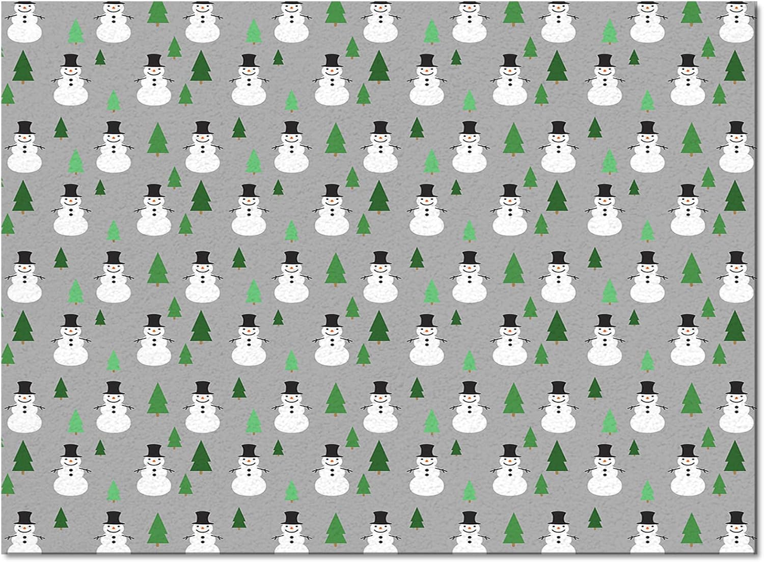 Area Rug, Grey Xmas Tree Christmas Snowman Rug, 2x3 Feet Rugs for Living Room Bedroom Kids Room Kids Room Nursery Classroom, Non-Slip Comrft Carpet Washable Rug