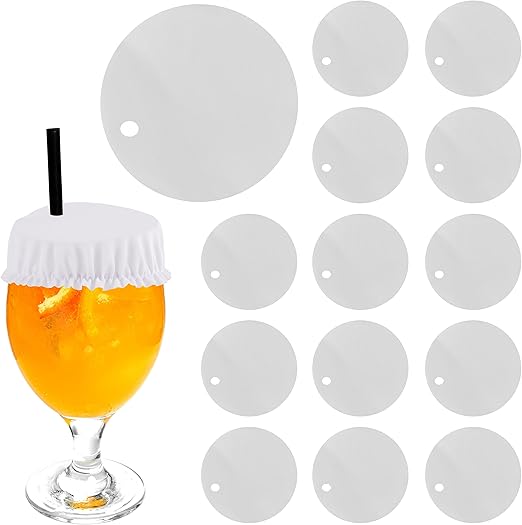 Copertura Drink Spiaggia Copri Bevande Anti Spike Scrunchie - 6 Pezzi Riutilizzabili Per Spiaggia E Feste Copertura Bicchieri Feste