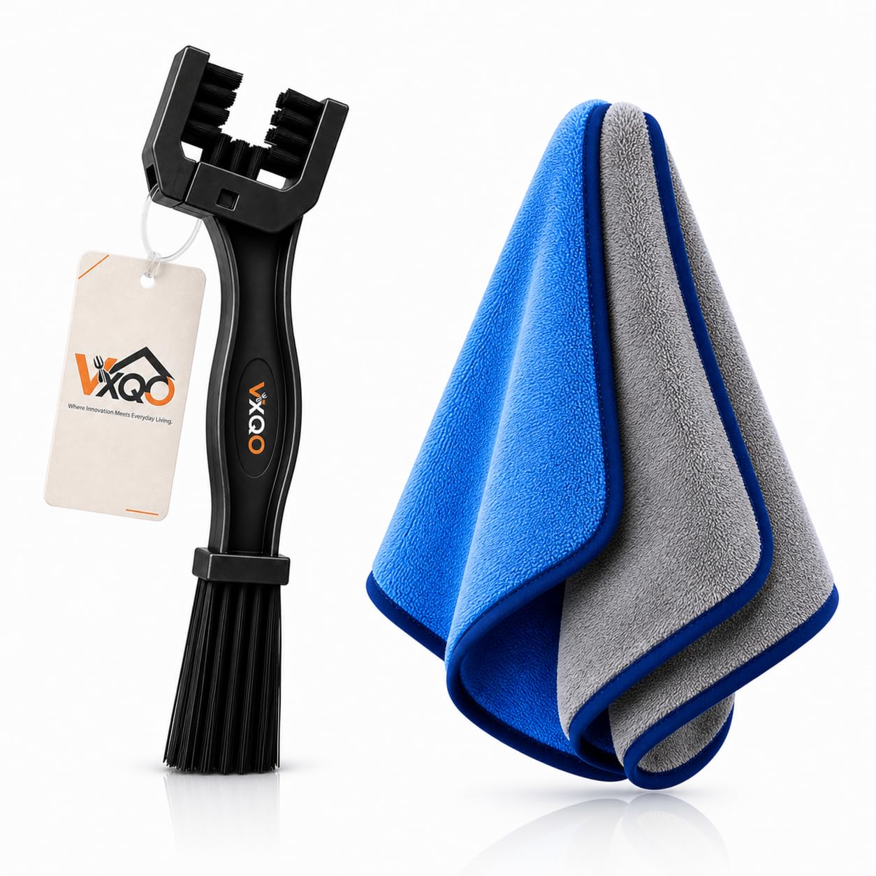 Chain Cleaning Brush for Bike Bicycle Cycle with Duster Heavy Duty Chain Cleaner Tool for Dirt Grease Removal Easy Grip Durable Handle (Multicolor, Set of 2)-image-37