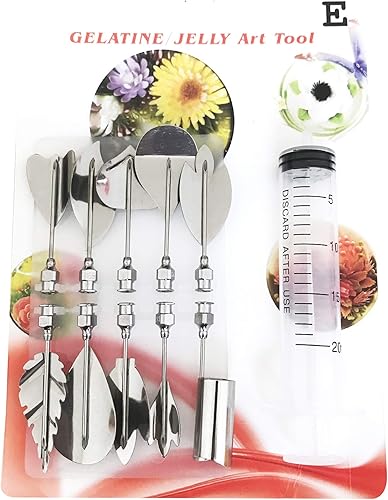 Vista 6 de Woohome Herramientas de pastel de arte, herramientas de gelatina 3D, incluye 60 herramientas de gelatina y boquillas de pastelería para decoración