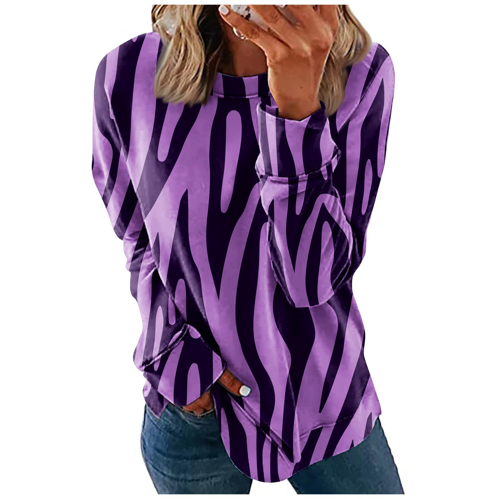 Ladies Tops Flexible Lounge Vintage Retro Long Sleeve Single Last Night Choli Waffle Bivouac Round Neck