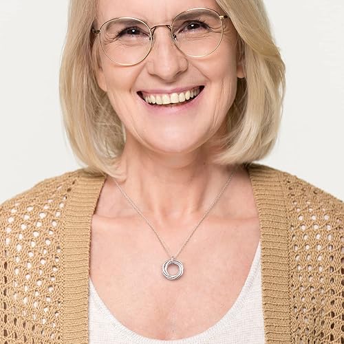 Miniatura 2 de Collar Three Four Five Generations - Regalos de plata de ley para abuela para mujer