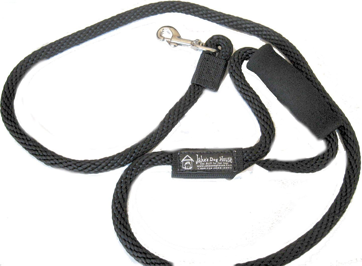 Black Strong & Lightweight Snap Dog Leash with Sculptured