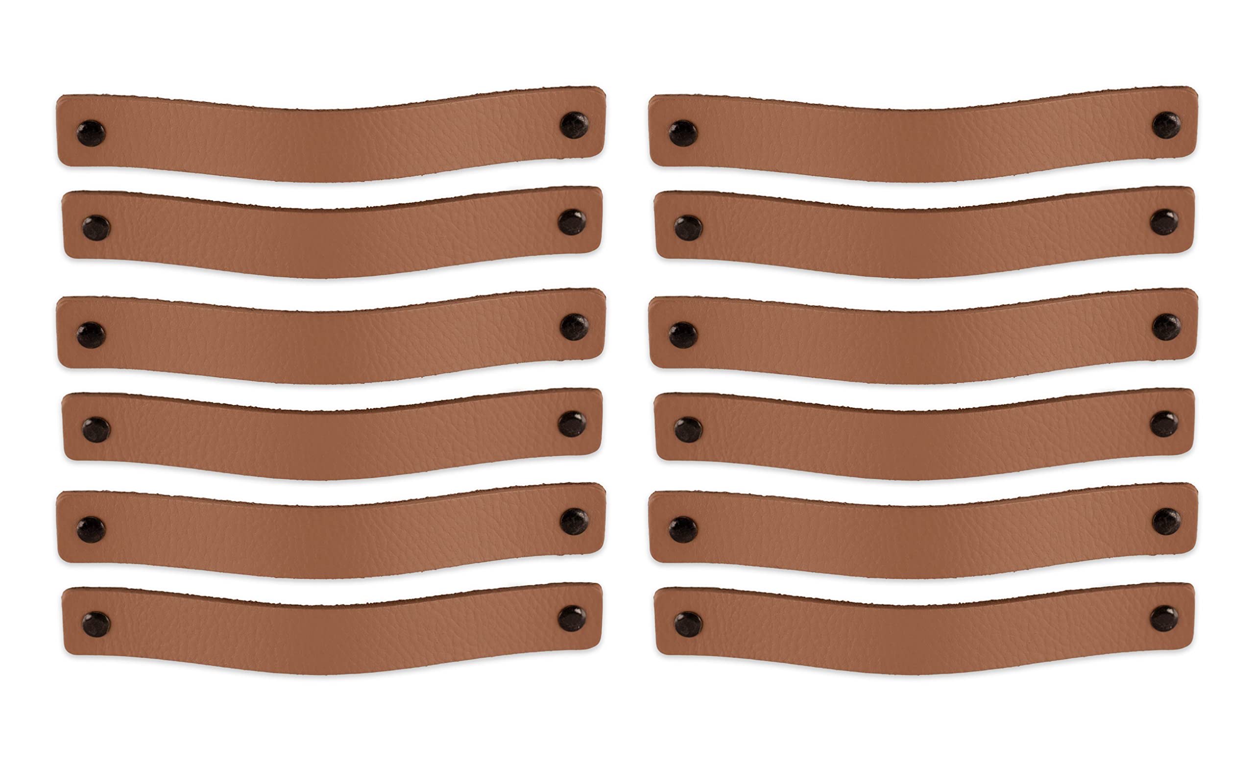 Poignée en cuir taupe pour commode et armoire de chambre en bois