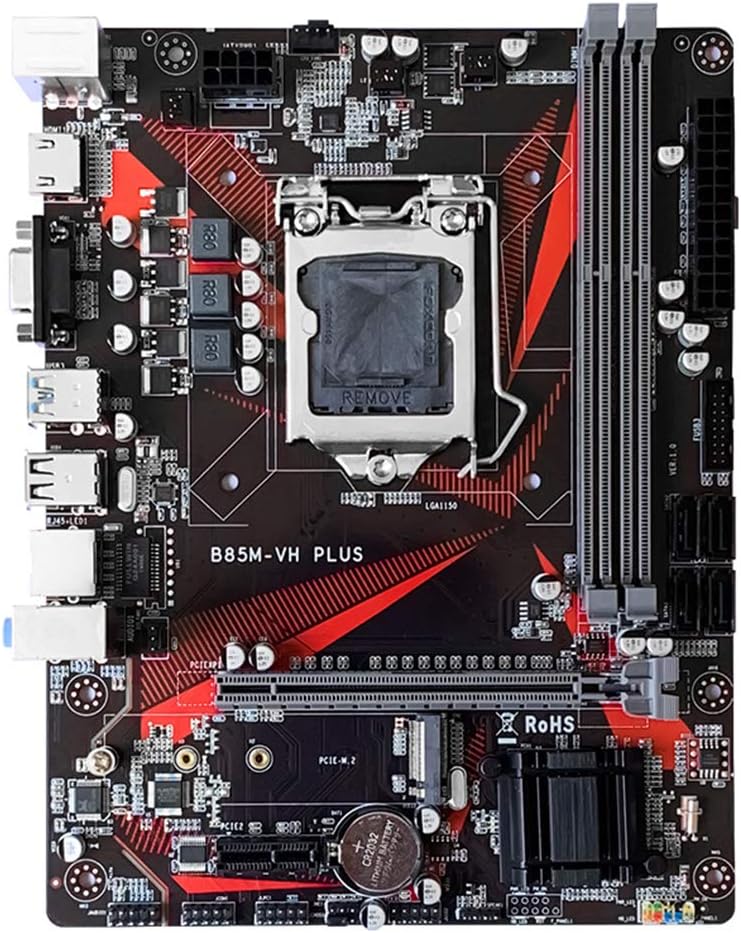 Rockrok Motherboard 1150 B85M-VH M.2 USB 16G DDR3 Mainboard for Desktop Computer