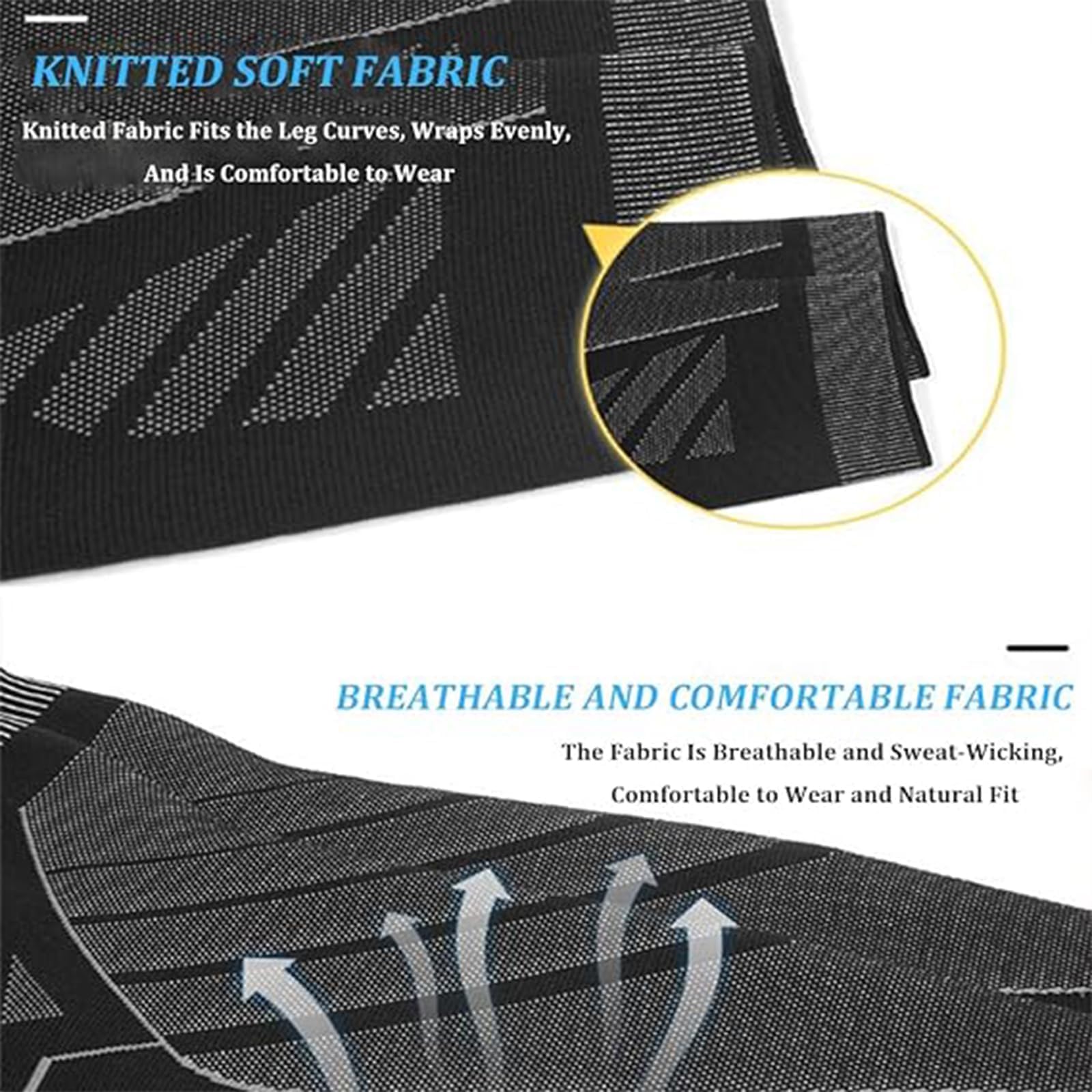 Compression de Jambe complète Flytex, Manchon de Compression de Jambe complète Flytex, Soutien du Genou pour la Course, Manchons de Compression pour Genoux et Jambes (XL,1 Pair)