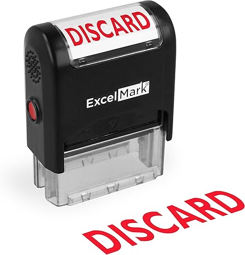 ExcelMark Deseche el sello de goma autoentintado - Tinta roja (A1539)