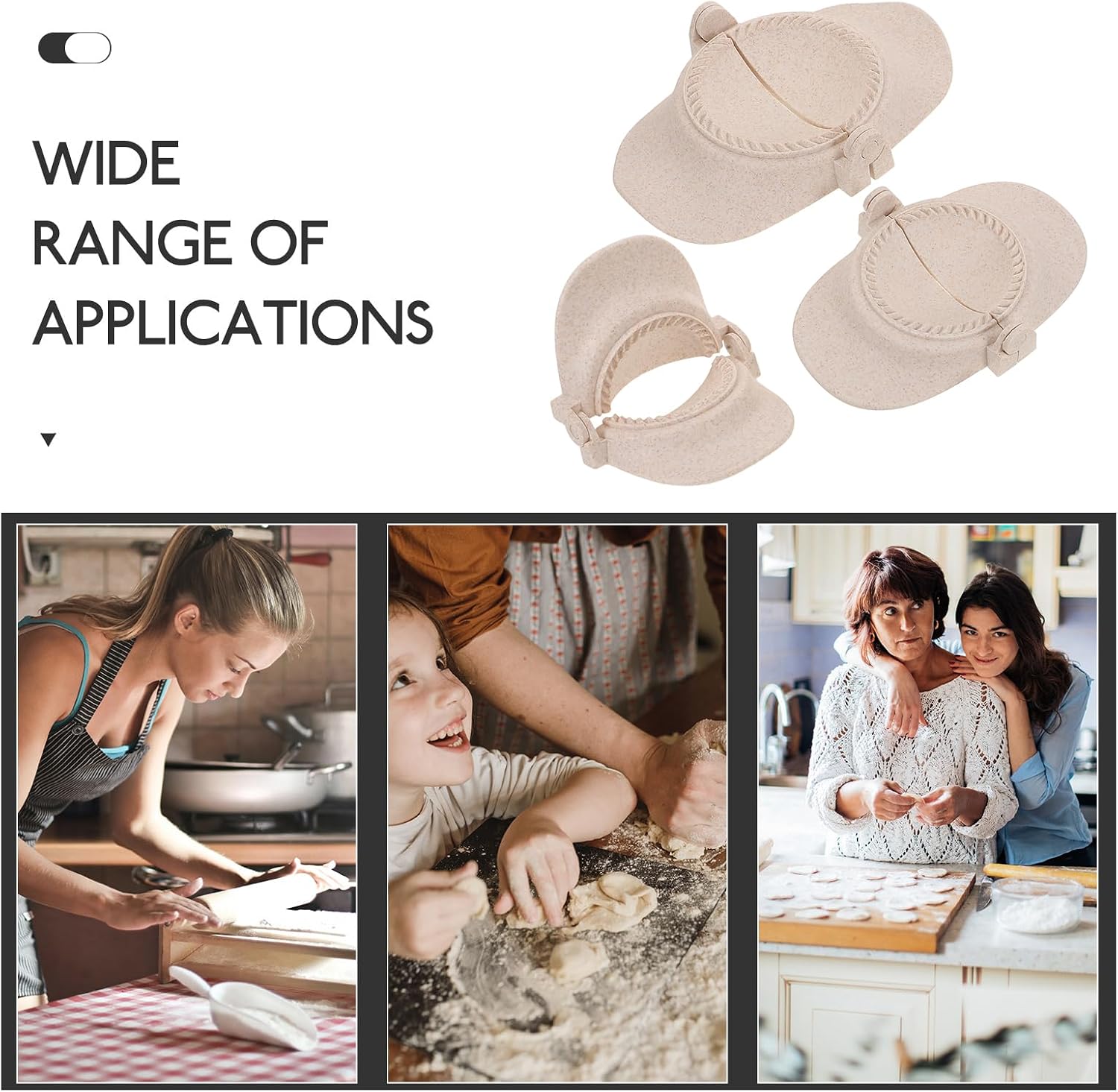 3pcs Empanada Maker: Press Dumpling Maker - Wheat Straw Pastry Shaper - Dough Cutter Mold For Pierogi Pastelitos Calzone Ravioli Pierog Hand Pie Food